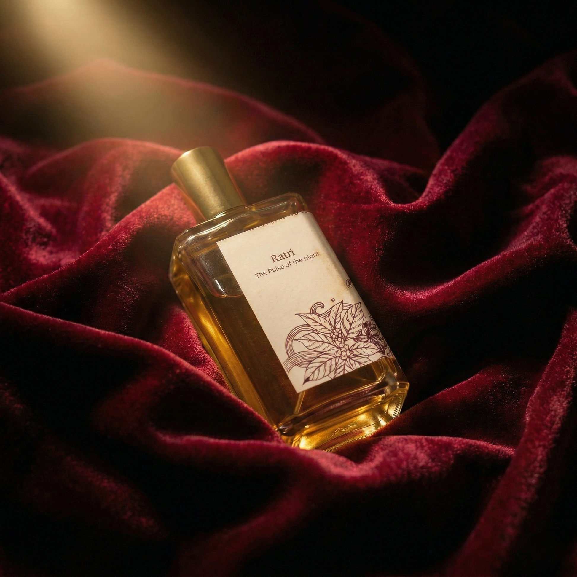 Ratri sleep perfume India – oud vanilla and dark amber night routine perfume by Svara with magnesium