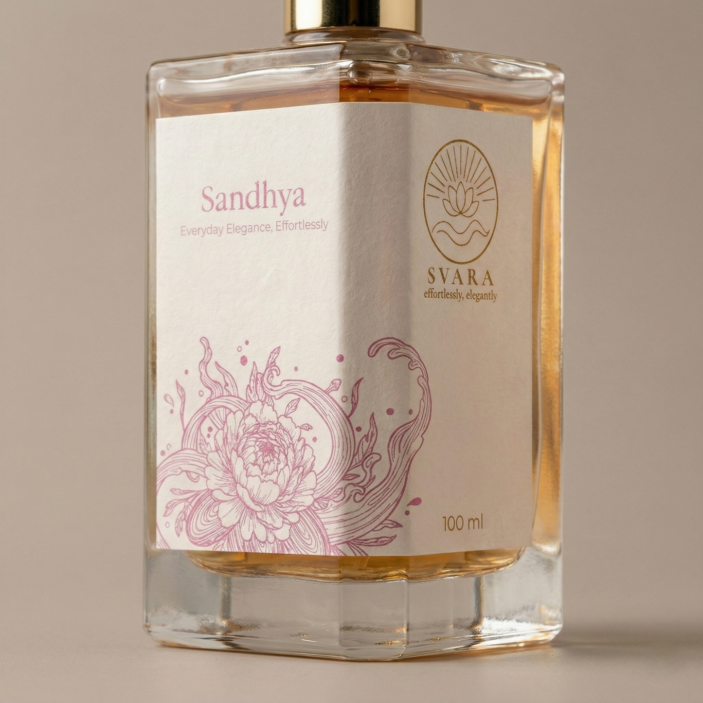 Svara Sandhya stress relief perfume India – balanced floral musk formula for calm daily ritual