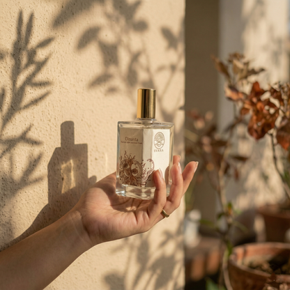 Svara Dinanta stress relief perfume India – bergamot mandarin wellness fragrance for calm energy