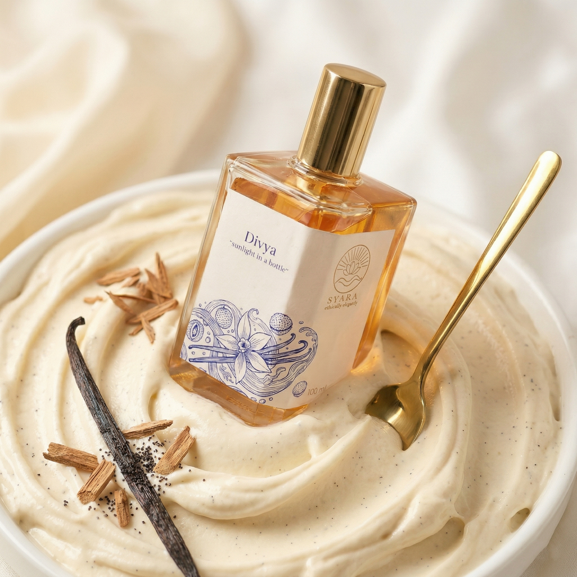 Svara Divya magnesium infused wellness perfume bottle – alcohol free lychee vanilla feminine fragrance India