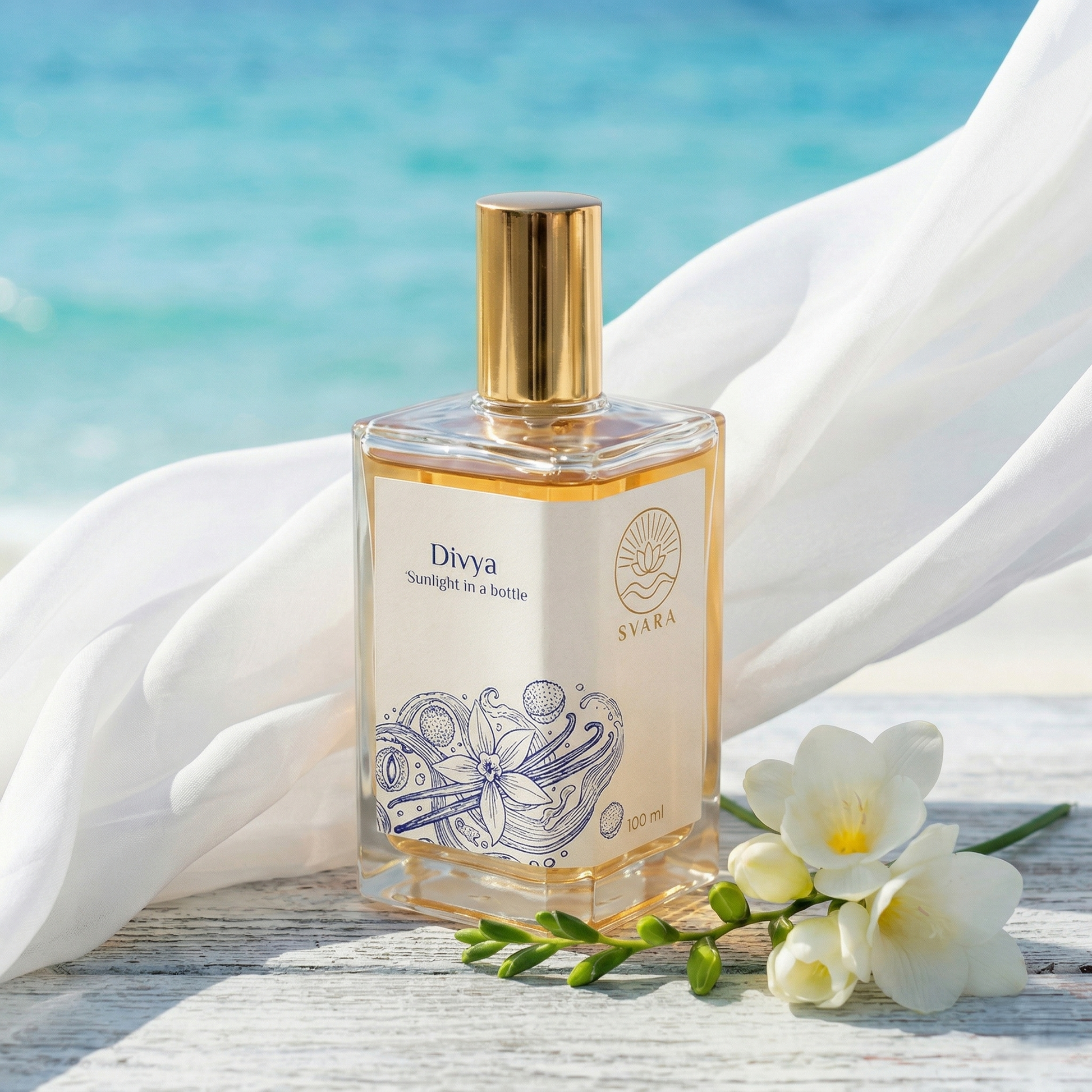 Svara Divya wellness gift India – luxury magnesium infused sweet lychee vanilla perfume for her