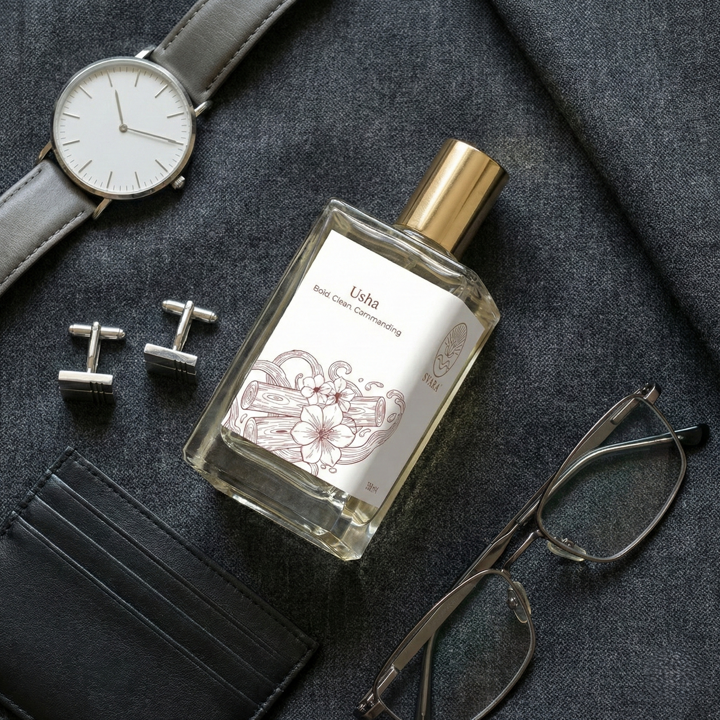 Svara Usha stress relief perfume India – transdermal magnesium and white musk functional wellness fragrance