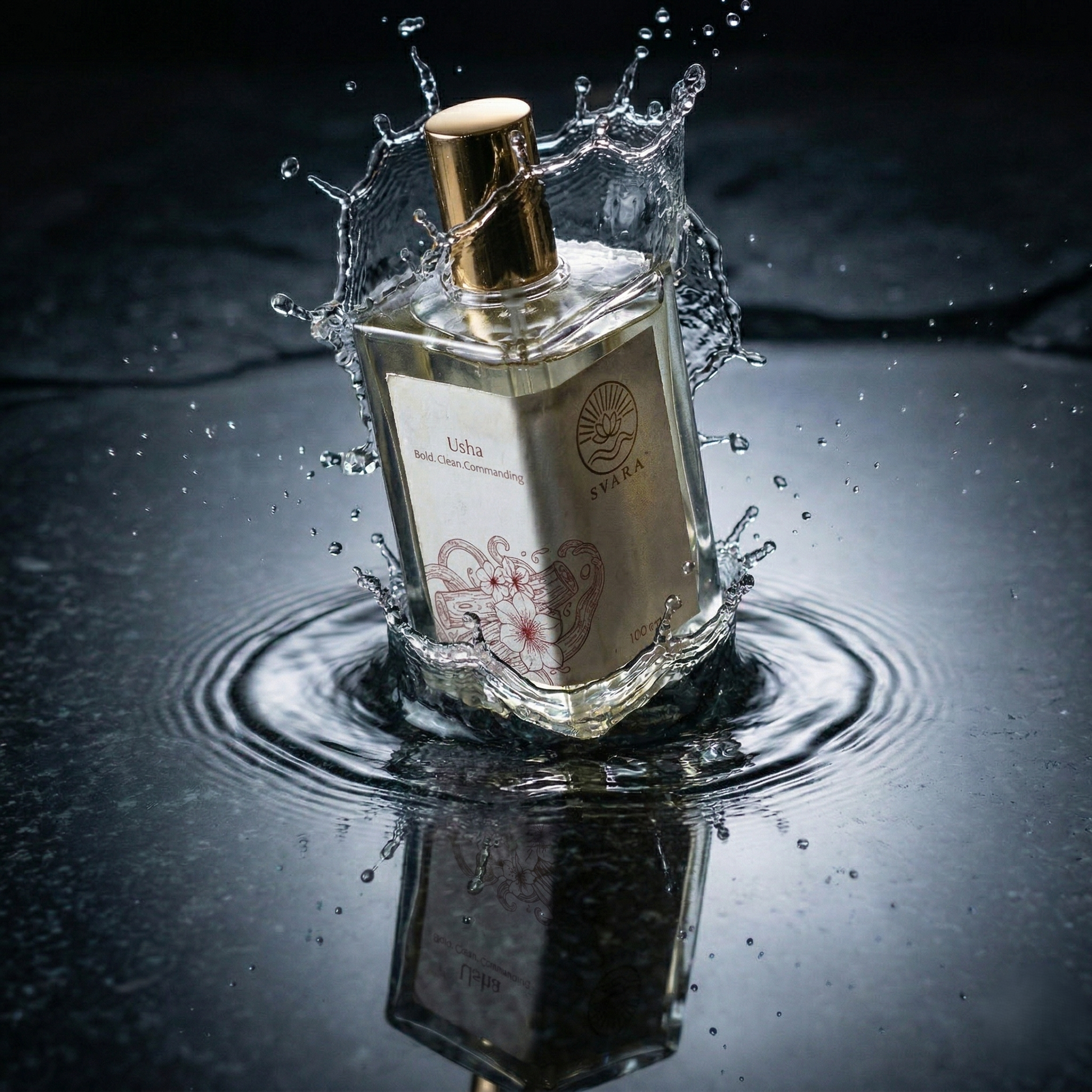 Usha functional fragrance India – powerful white musk leather and smoky woods wellness perfume by Svara